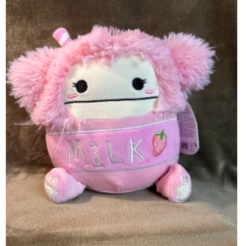 Brina Pink Strawberry Milk Bigfoot Epic Original Squishmallows 8” BNWT 🩷🥛HTF